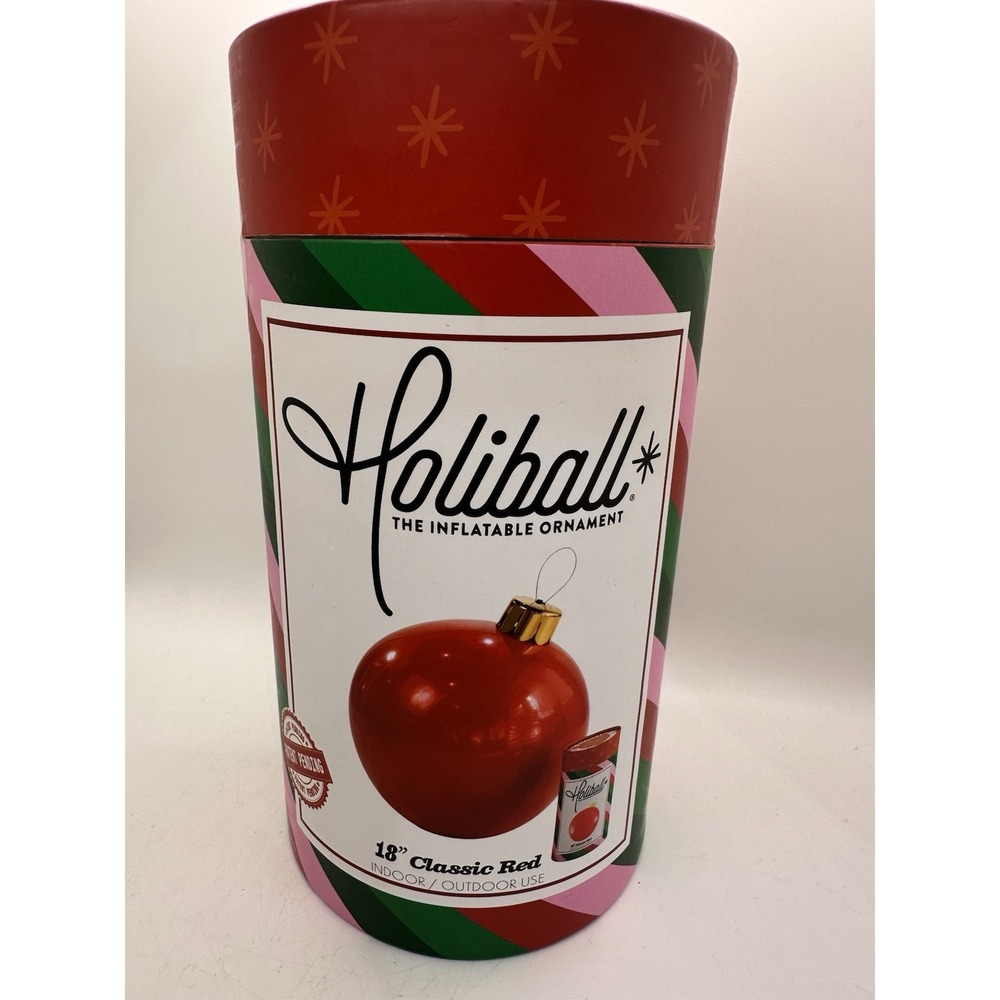 Holiball 18" Classic Red Inflatable Christmas‎ Ornament Indoor Outdoor